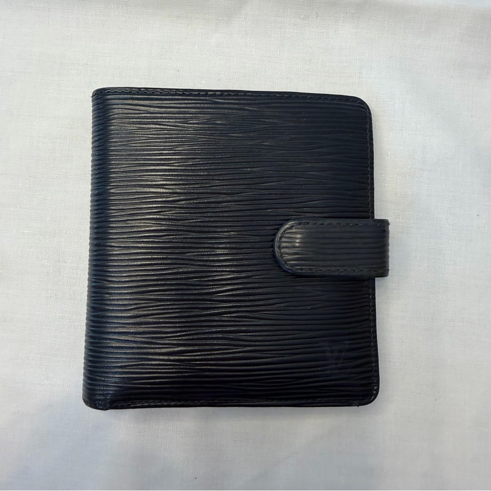 Louis Vuitton Epi Leather Porte Monnaie Billets Compact Wallet Black